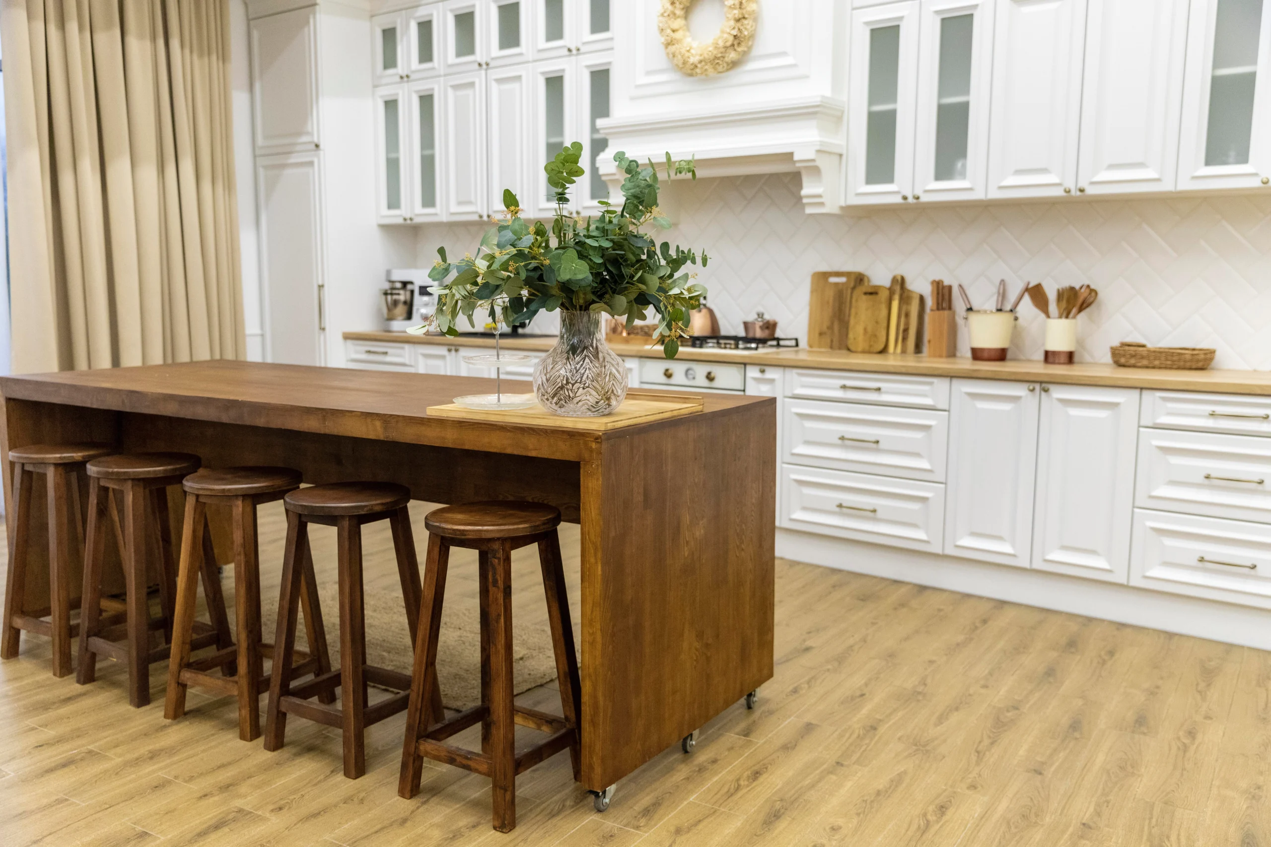Kitchen With Custom Wooden Millwork