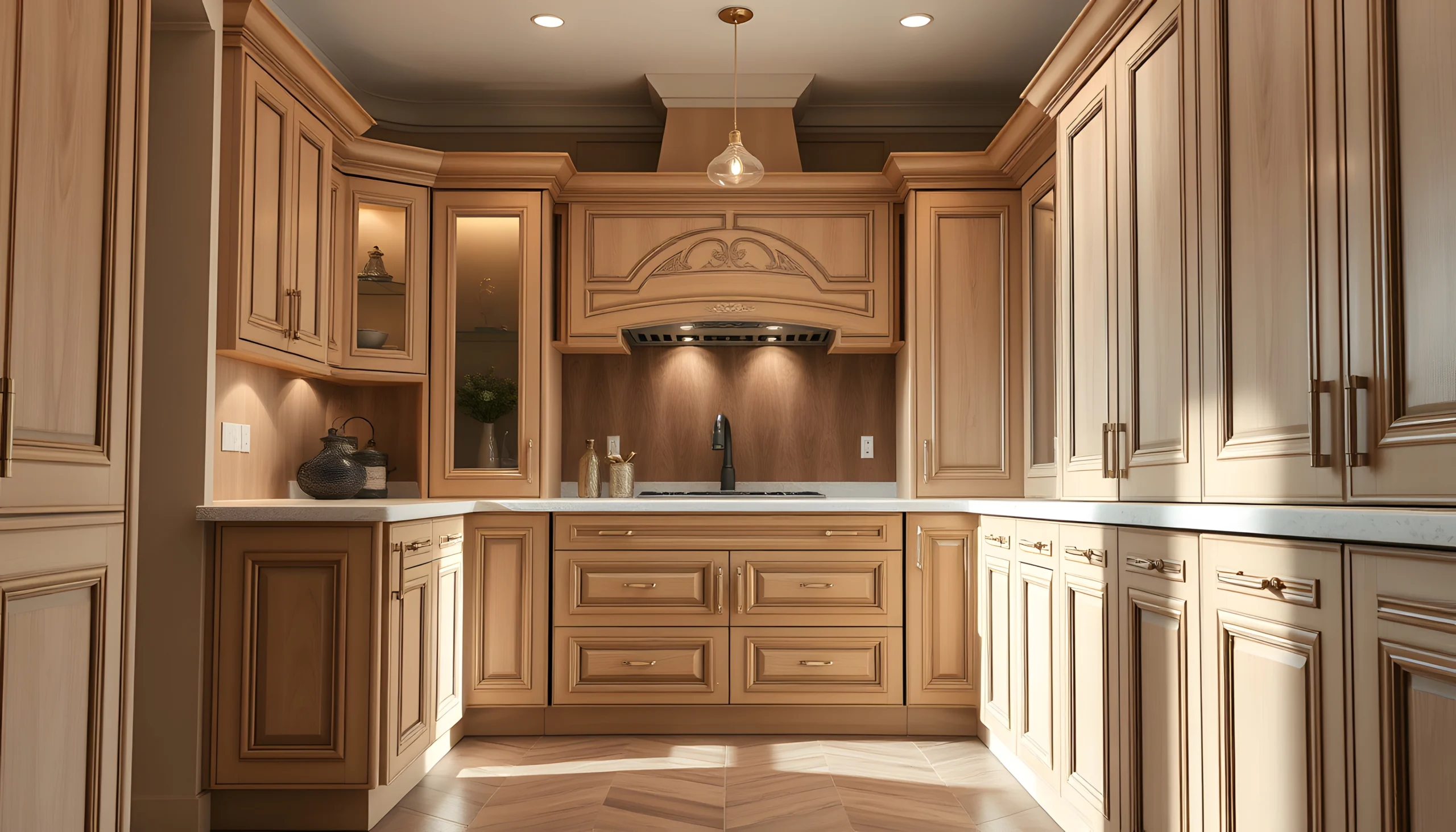 Luxury Grooved Custom Cabinetry
